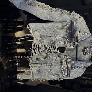 Distressed Jean Jacket. Y2K